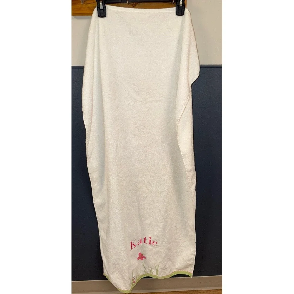 Pottery Barn‎ Kids Bath Butterfly Caterpillar Bath Towel Embroidered Name Katie